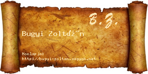 Bugyi Zoltán névjegykártya
