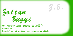 zoltan bugyi business card